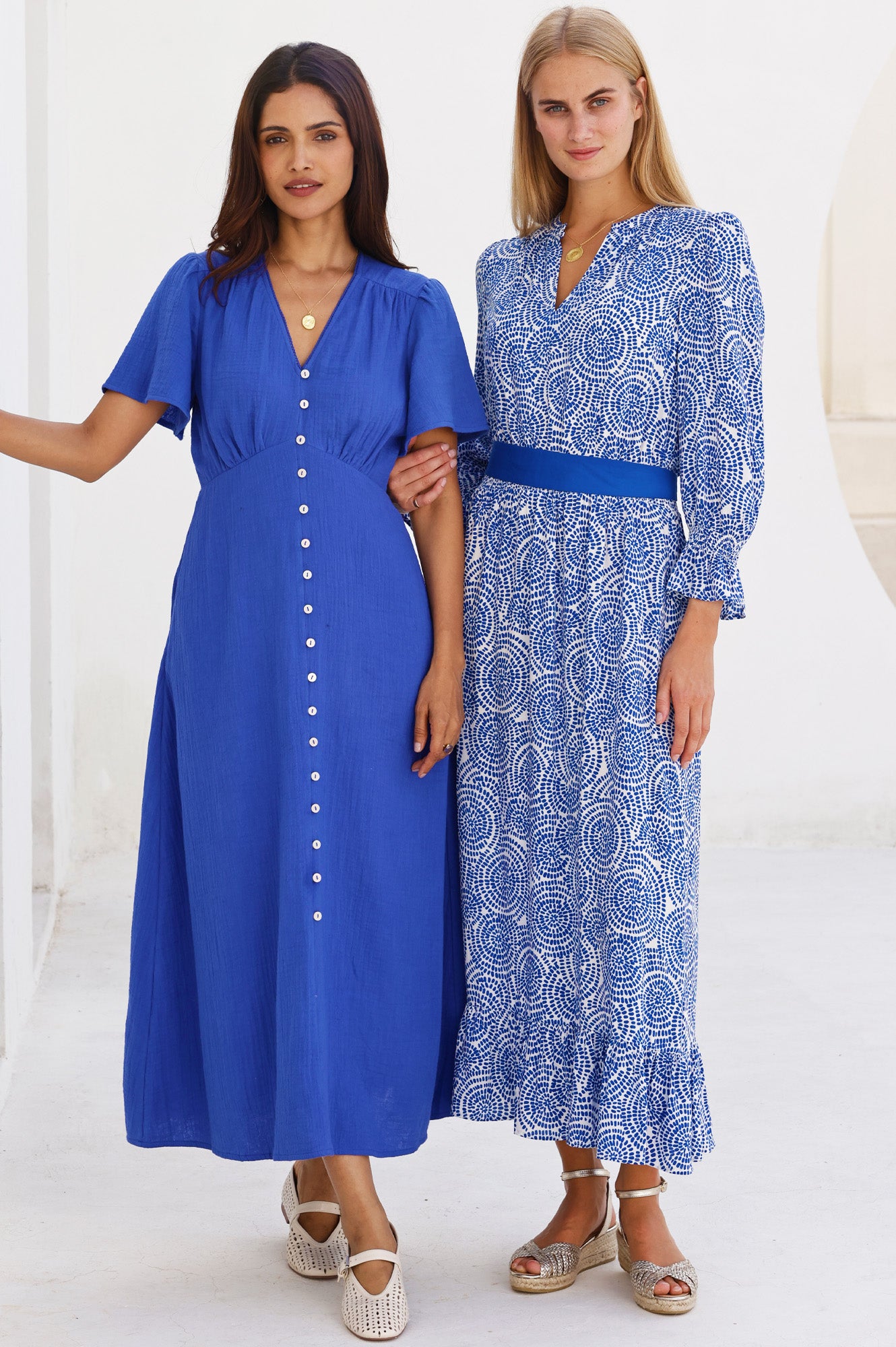 Maeve EcoVero™ Dress | White/Blue - Image 7