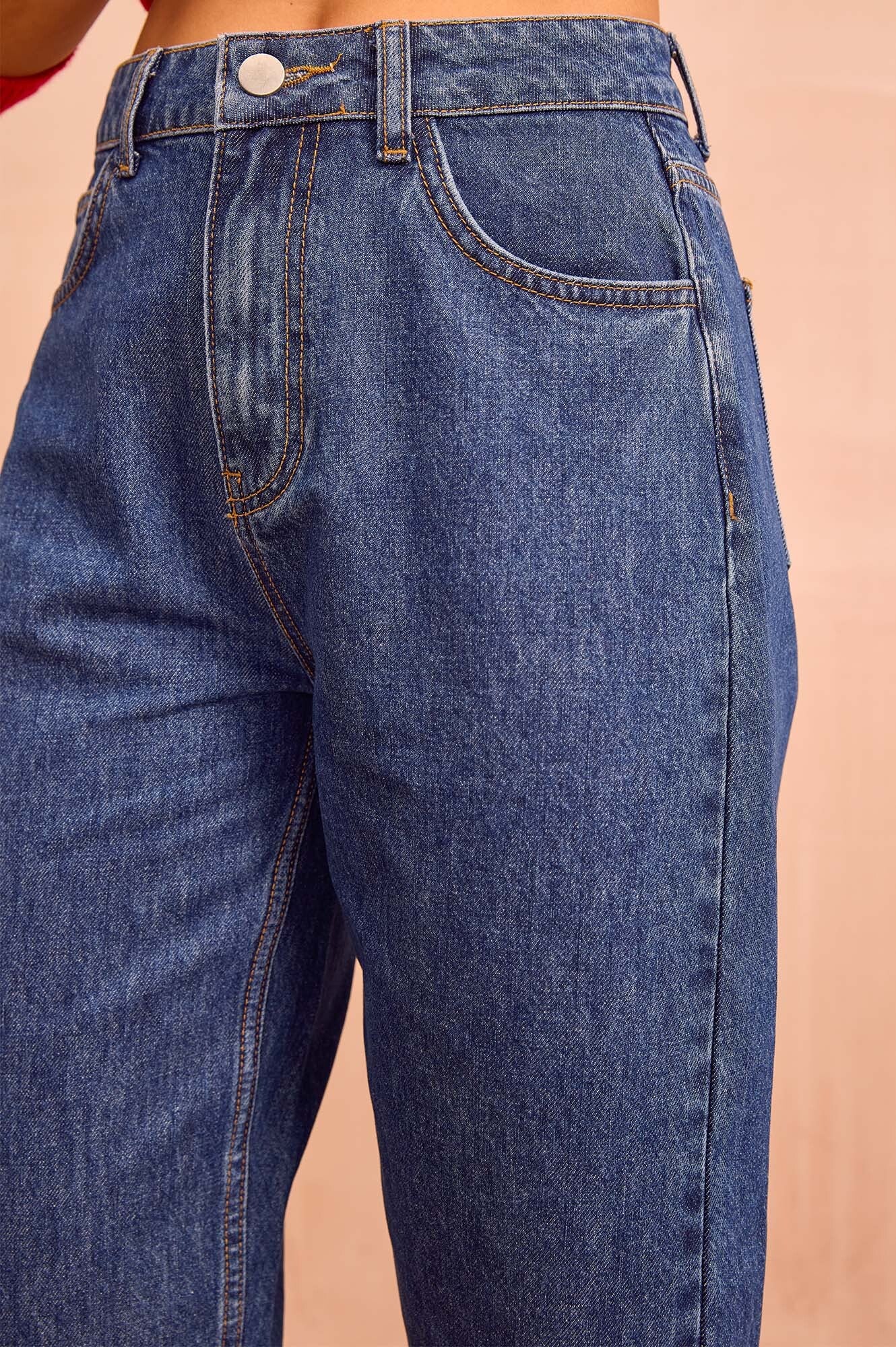 Organic Cotton Barrel Jean | Mid Wash - Image 3