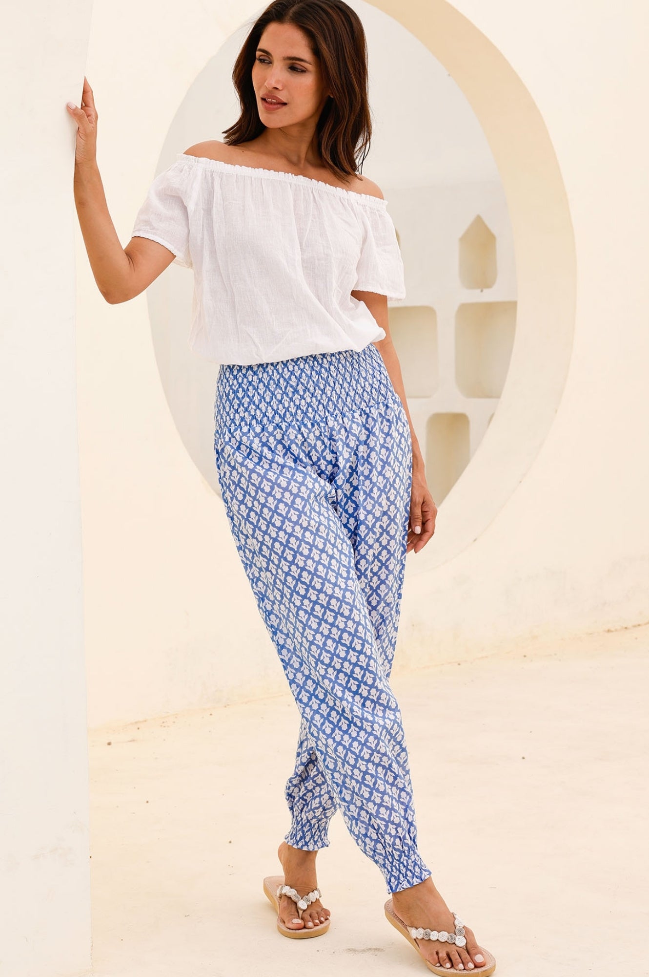Ilana Frill Organic Cotton Gauze Top | White - Image 3